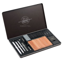 ANDAL RENOIR 27PCS Set Professional Sketching Bleistift -Werkzeug -Set -Bleistiftstiftschärfer -Sets Kunstbedarf